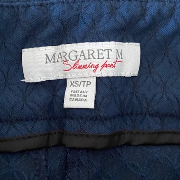 MARGARET M Slimming Pant Blue Jacquard Design XS - Picture 4 of 8